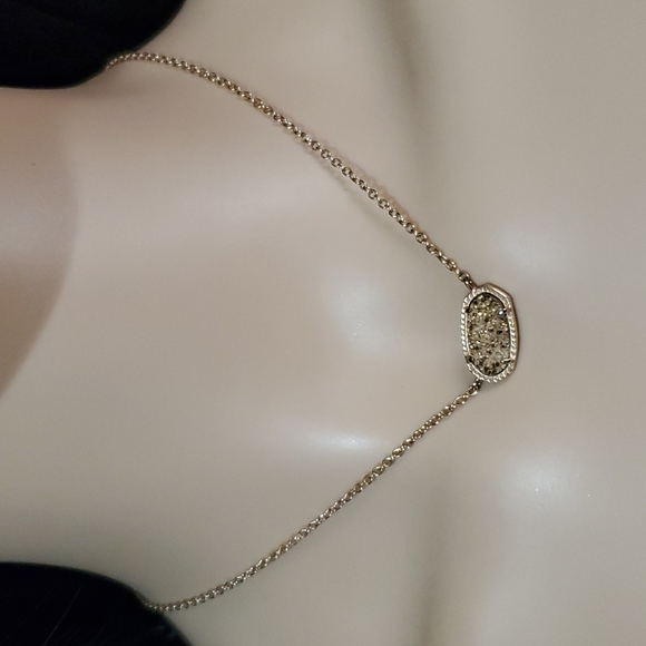 ❤HP❤ Kendra Scott "Elisa" Rose Gold Drusy Necklace - Picture 7 of 8